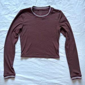 Burgundy PacSun Basics Long Sleeve Top XS